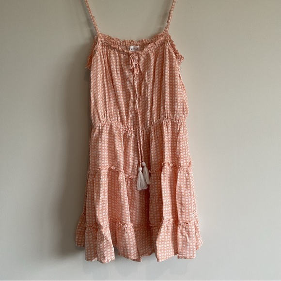 Kiwi and Punch Size M Beach Summer Dress Peachy Color Shirt Dress. Sleeveless - Picture 5 of 8